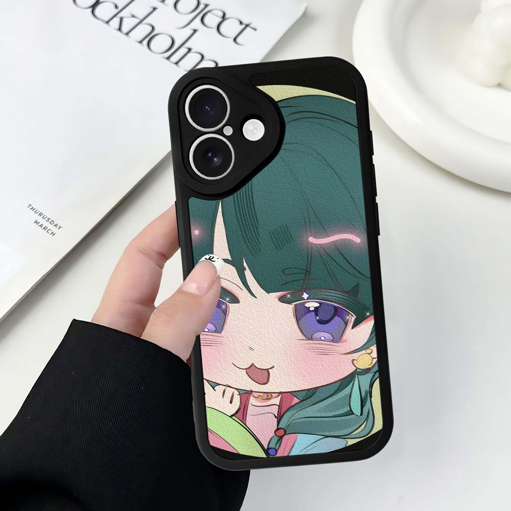（画像用） 薬屋のひとりごと The Apothecary Diaries 【iPhone 16シリーズ対応】シリコンスマホケース（レザー調） 材質：シリコン